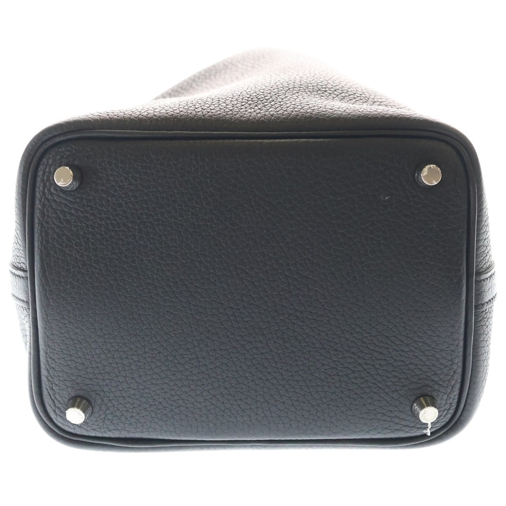 HERMES(エルメス) ピコタンロックPM トリヨンクレマンス シルバー金具 D刻印 ハンドバッグ トートバッグ ノワール ブラック レディース