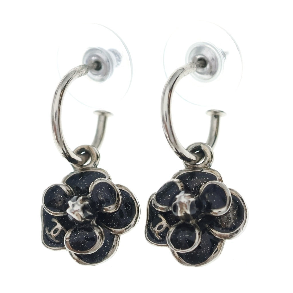 CHANEL(シャネル) カメリア ピアス シルバー/ブラック 08P レディース