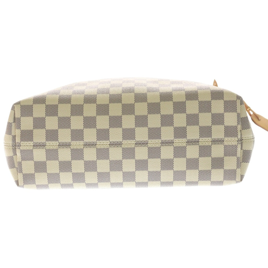 LOUIS VUITTON(ルイヴィトン) ダミエアズール グレースフルPM ハンドバッグ トートバッグ アイボリー×ブラウン レザー×PVC N42249 ゴールド金具 レディース