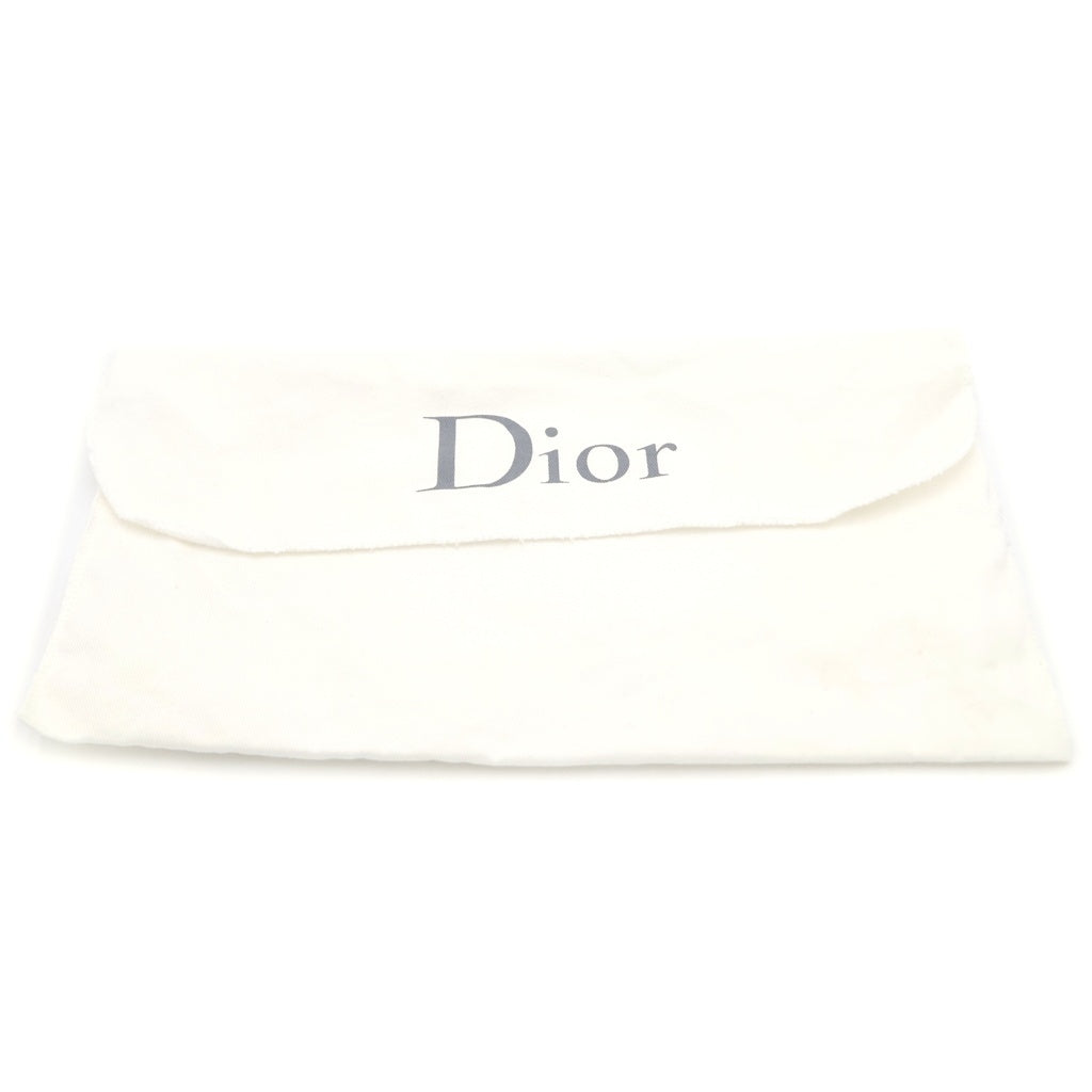 Christian Dior(クリスチャンディオール) トワルドジュイ チェーンウォレット ショルダーバッグ ホワイト×ブラック レザー ブラック金具 レディース