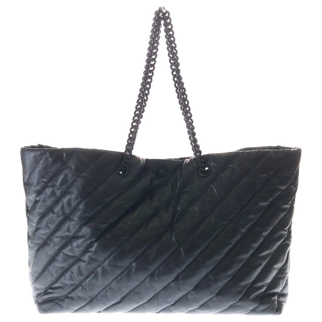 BALENCIAGA(バレンシアガ) クラッシュ トートバック ラージ 24SS キルティング レザー ブラック 7717182AAWW レディース