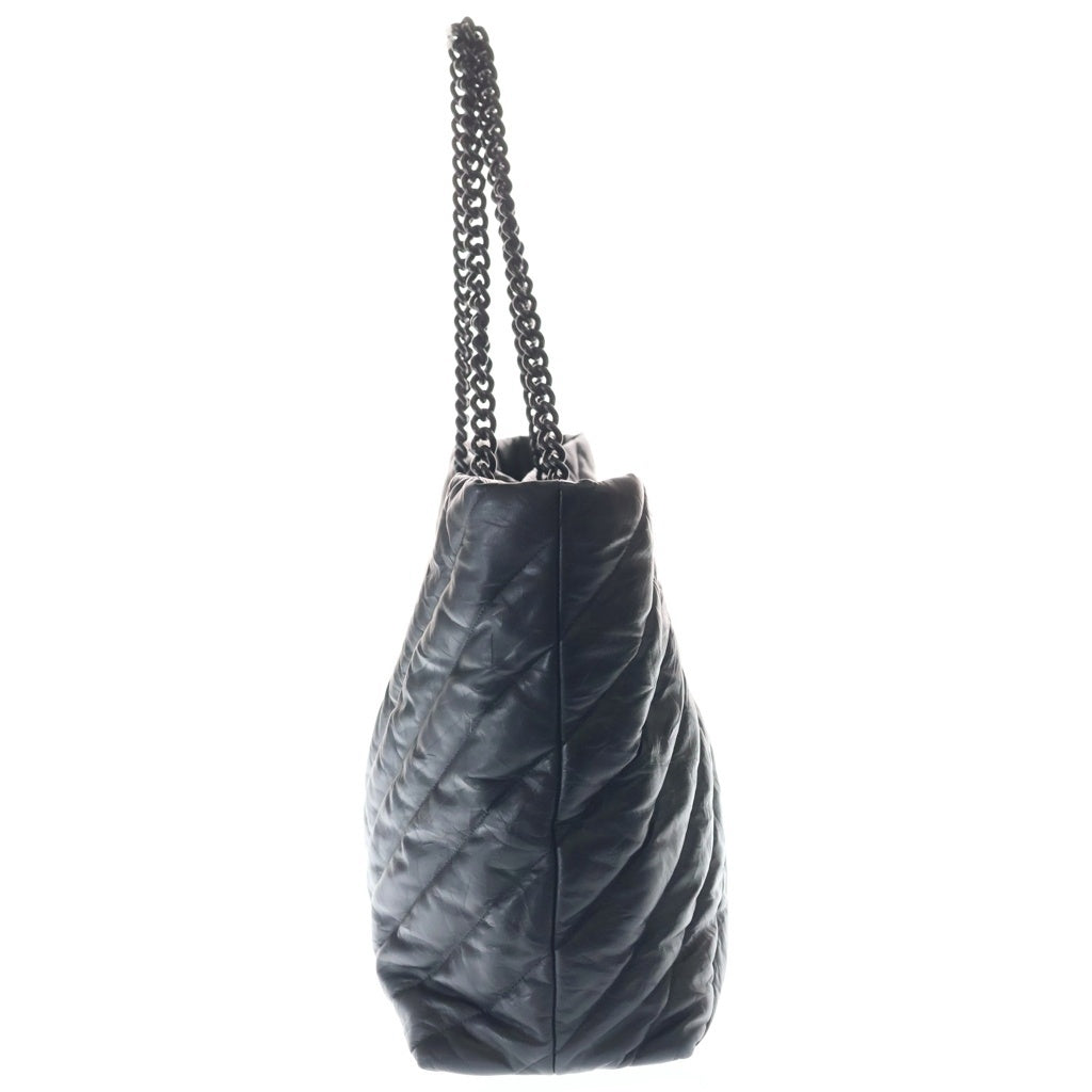 BALENCIAGA(バレンシアガ) クラッシュ トートバック ラージ 24SS キルティング レザー ブラック 7717182AAWW レディース
