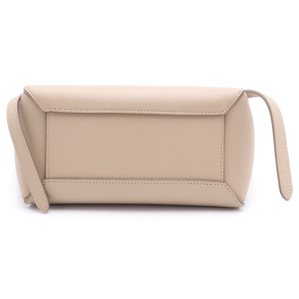CELINE(セリーヌ) ベルトバッグ マイクロ ライトトープ カーフスキン レザー 2WAY ハンド ショルダーバッグ ベージュ 189003ZVA.18LT レディース