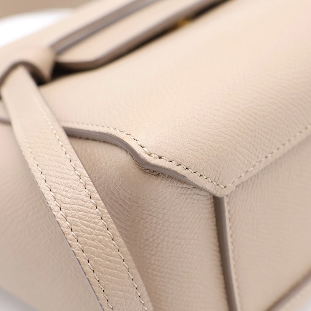CELINE(セリーヌ) ベルトバッグ マイクロ ライトトープ カーフスキン レザー 2WAY ハンド ショルダーバッグ ベージュ 189003ZVA.18LT レディース