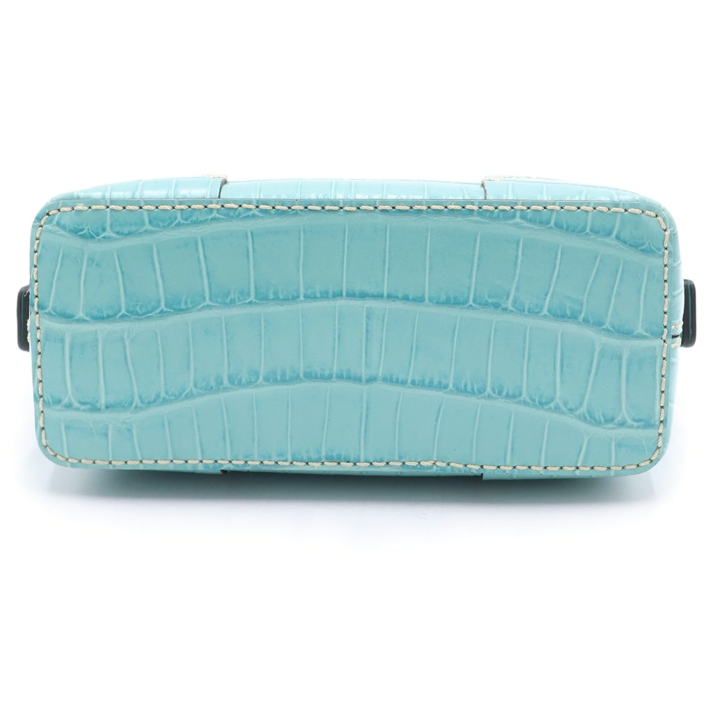 Chloe(クロエ) ダリアミニ チェーンバッグ ショルダーバッグ ミントグリーン 型押しクロコ ゴールド金具 レディース