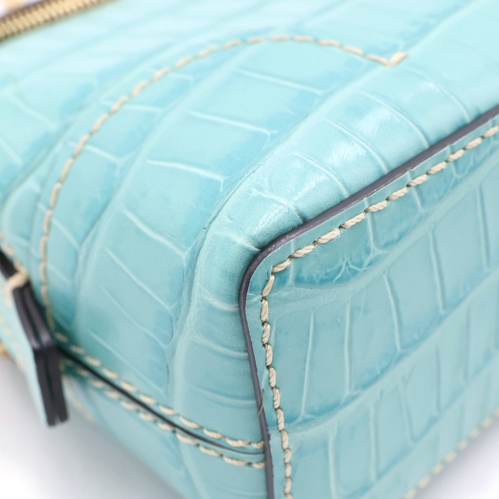 Chloe(クロエ) ダリアミニ チェーンバッグ ショルダーバッグ ミントグリーン 型押しクロコ ゴールド金具 レディース