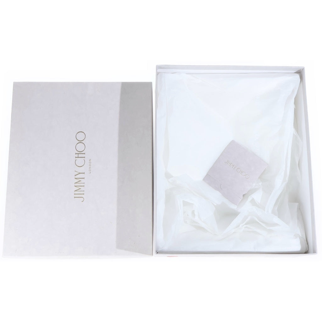 JIMMY CHOO(ジミーチュウ) カットアウト レザー オープントゥ ピンヒール サンダル #36.5 ミッドナイトブルー ブルー系 REN85 レディース