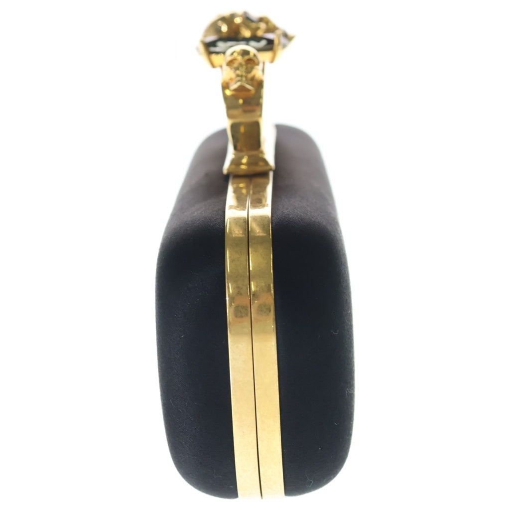 Alexander McQueen(アレキサンダーマックイーン) ナックル クラッチバッグ セカンドバッグ ブラック ゴールド金具 レディース