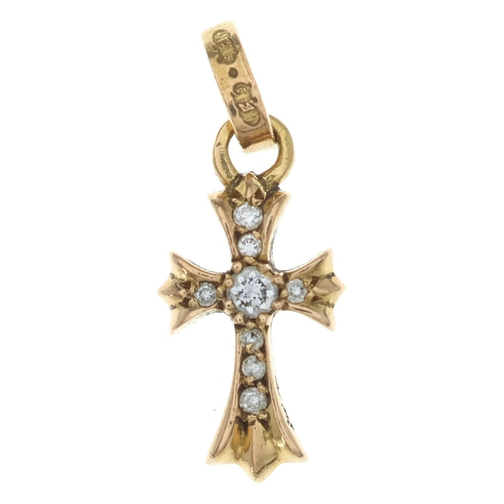 CHROME HEARTS(クロムハーツ) 22K CRS BBYFAT P/DIA ベイビーファットクロス PAVEダイヤ ペンダントトップ ゴールド BCA035