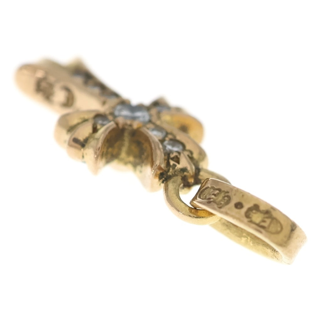 CHROME HEARTS(クロムハーツ) 22K CRS BBYFAT P/DIA ベイビーファットクロス PAVEダイヤ ペンダントトップ ゴールド BCA035
