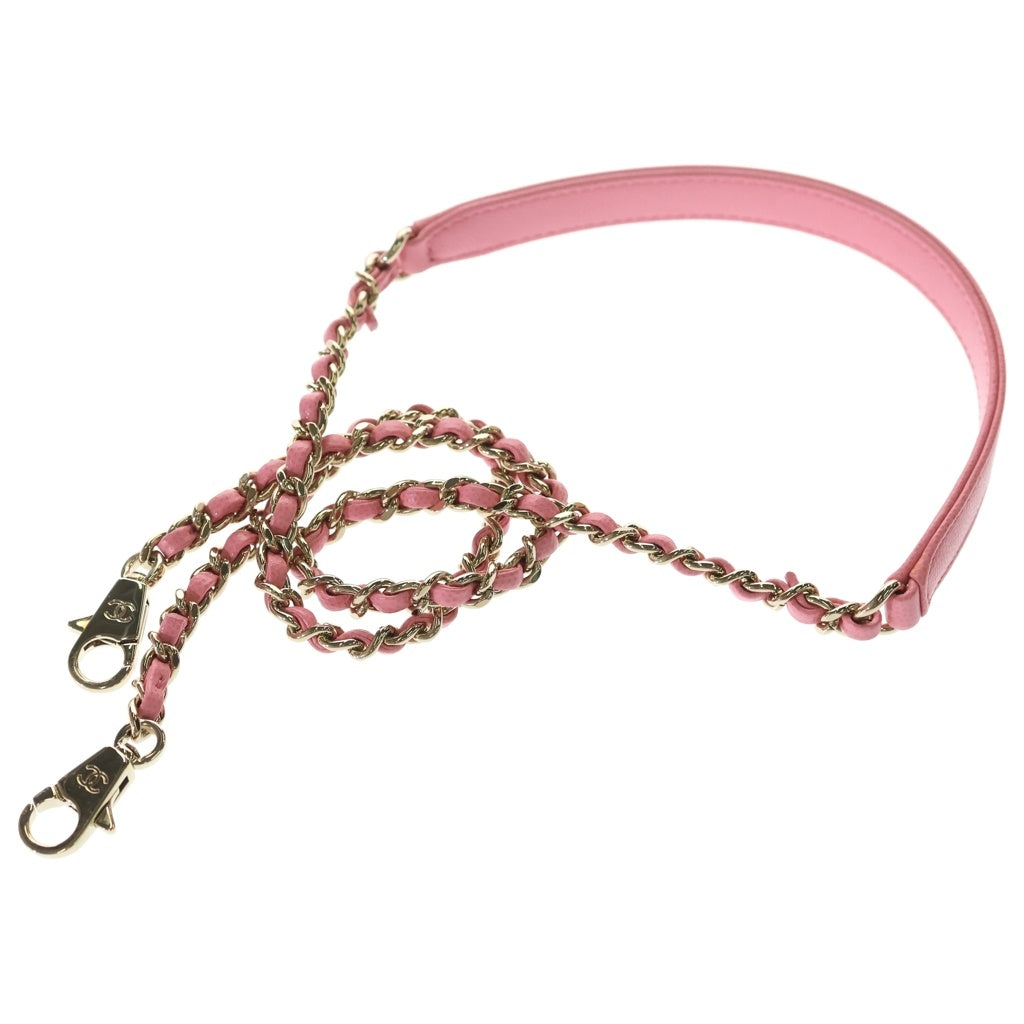 CHANEL(シャネル) マトラッセ ココハンドル24 2WAYハンドバッグ ショルダーバッグ チェーンハンドル ピンク キャビアスキン A92990 ゴールド金具 レディース