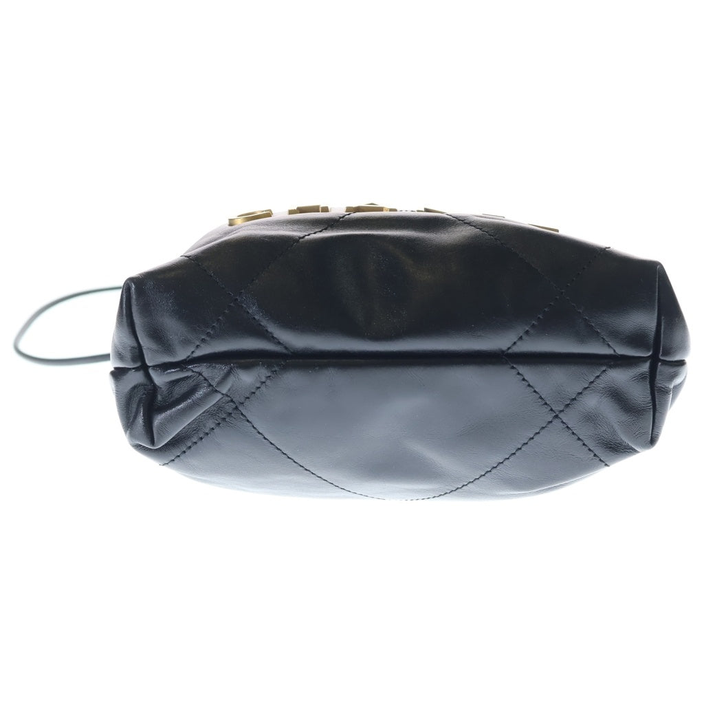 CHANEL(シャネル) シャネル22 ミニ チェーンショルダーバッグ ブラック カーフスキン AS3980 ゴールド金具 レディース