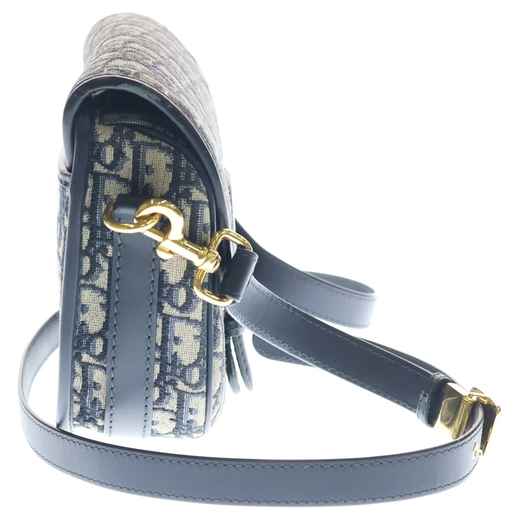 Christian Dior(クリスチャンディオール) オブリーク ボビー ショルダーバッグ ネイビー キャンバス×レザー M9319UTZQ ゴールド金具 レディース