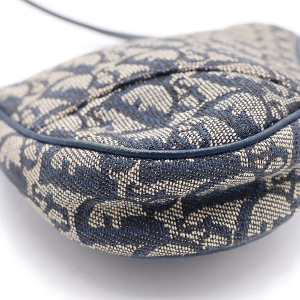 LOUIS VUITTON(ルイヴィトン) トロッター サドル ハンドバッグ ネイビー レザー×キャンバス ゴールド金具 レディース
