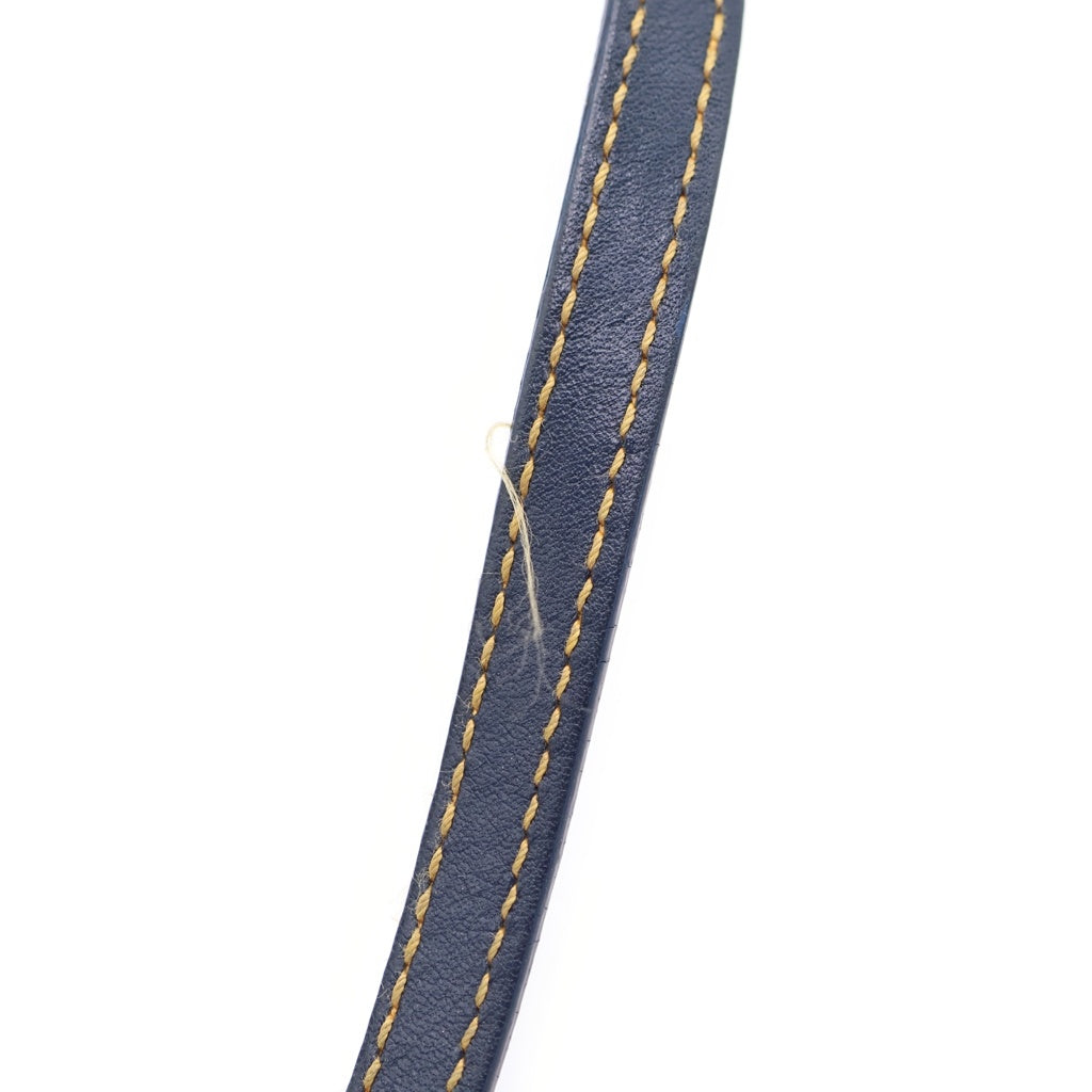 LOUIS VUITTON(ルイヴィトン) トロッター サドル ハンドバッグ ネイビー レザー×キャンバス ゴールド金具 レディース