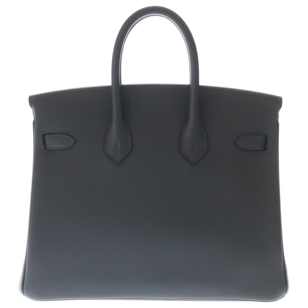 HERMES(エルメス) バーキン25 グリミスティ スイフト レザー ハンドバッグ シルバー金具 グレー G刻印 レディース