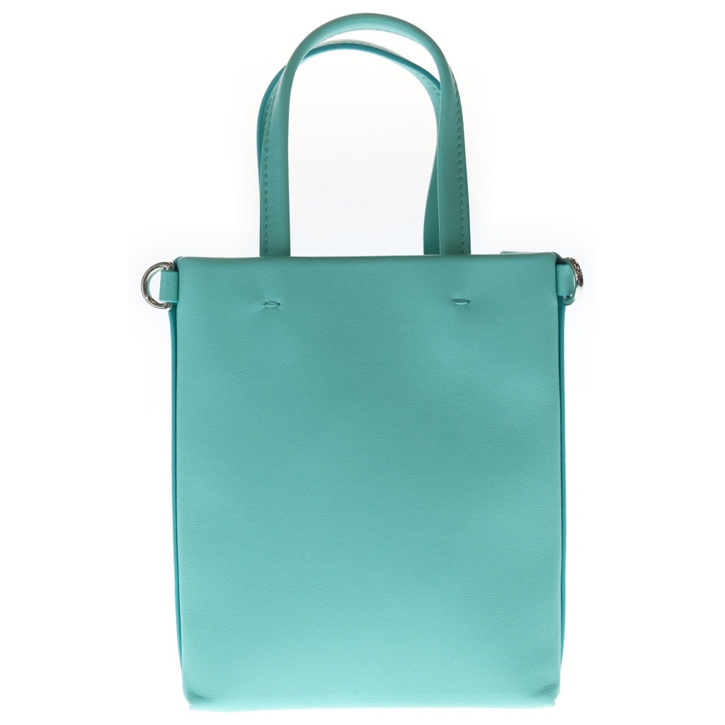 TIFFANY & Co.(ティファニー) ショッピングトートバッグ ミニ ショルダーバッグ ティファニーブルー カーフレザー 68902048 シルバー金具 レディース