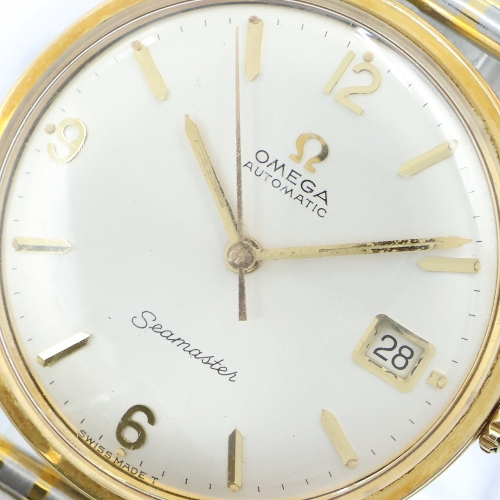 OMEGA(オメガ) シーマスター シルバー文字盤 ステンレス 自動巻き 腕時計 ゴールド/シルバー 166.002