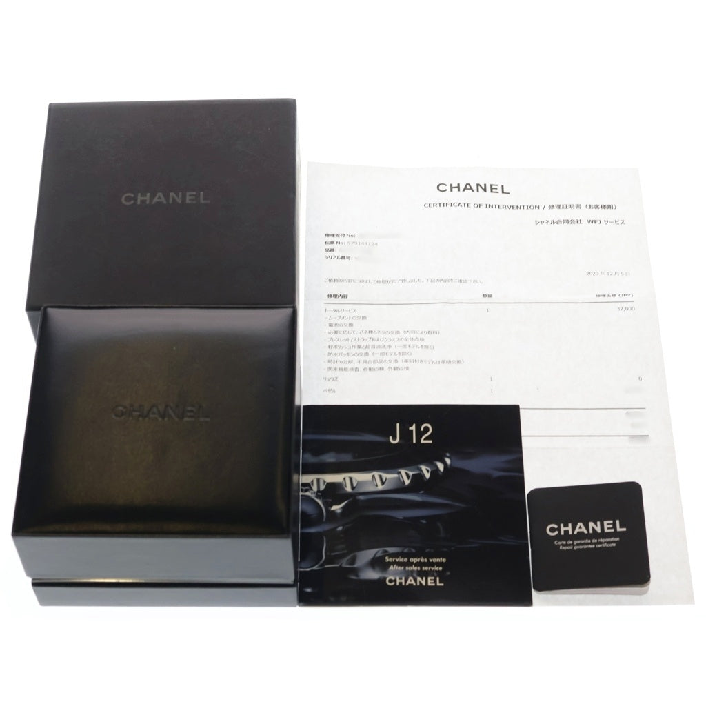 CHANEL(シャネル) J12 黒文字盤 CE×レザー/QZ ブラックセラミック クォーツ 電池式 腕時計 H0680