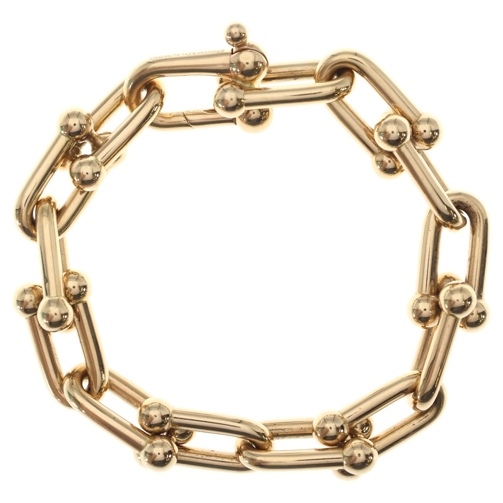 TIFFANY & Co.(ティファニー) ハードウェア ラージ リンク ブレスレット Au750 K18YG 14コマ イエローゴールド レディース