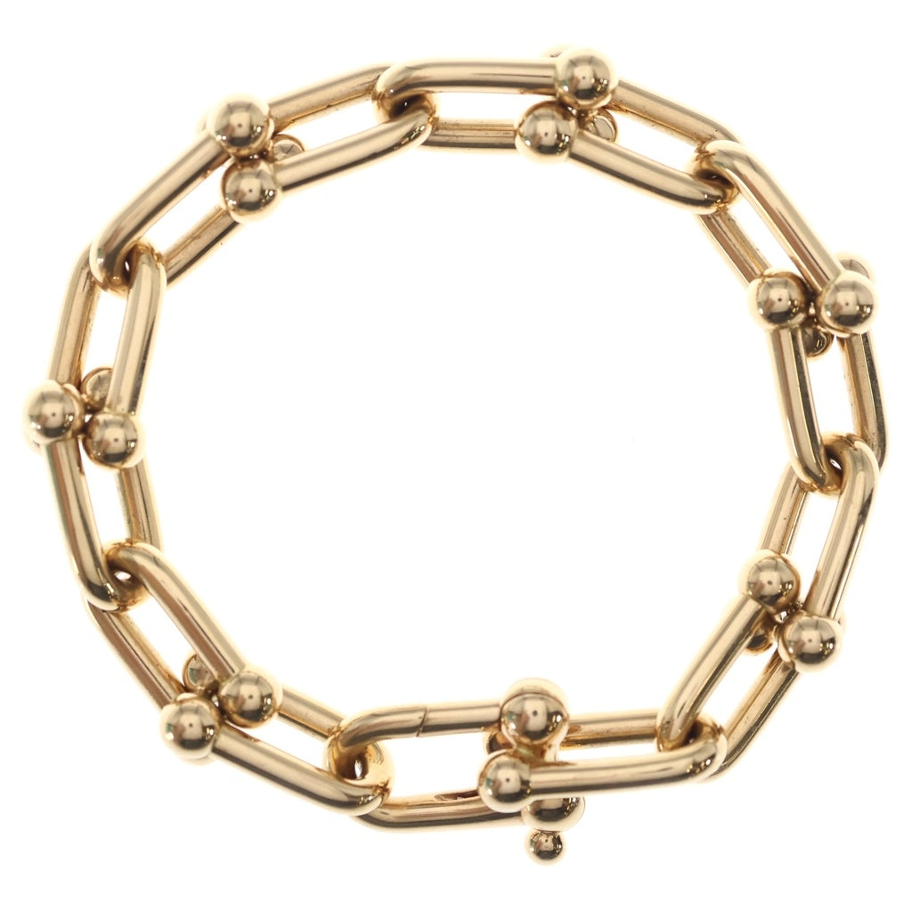 TIFFANY & Co.(ティファニー) ハードウェア ラージ リンク ブレスレット Au750 K18YG 14コマ イエローゴールド レディース