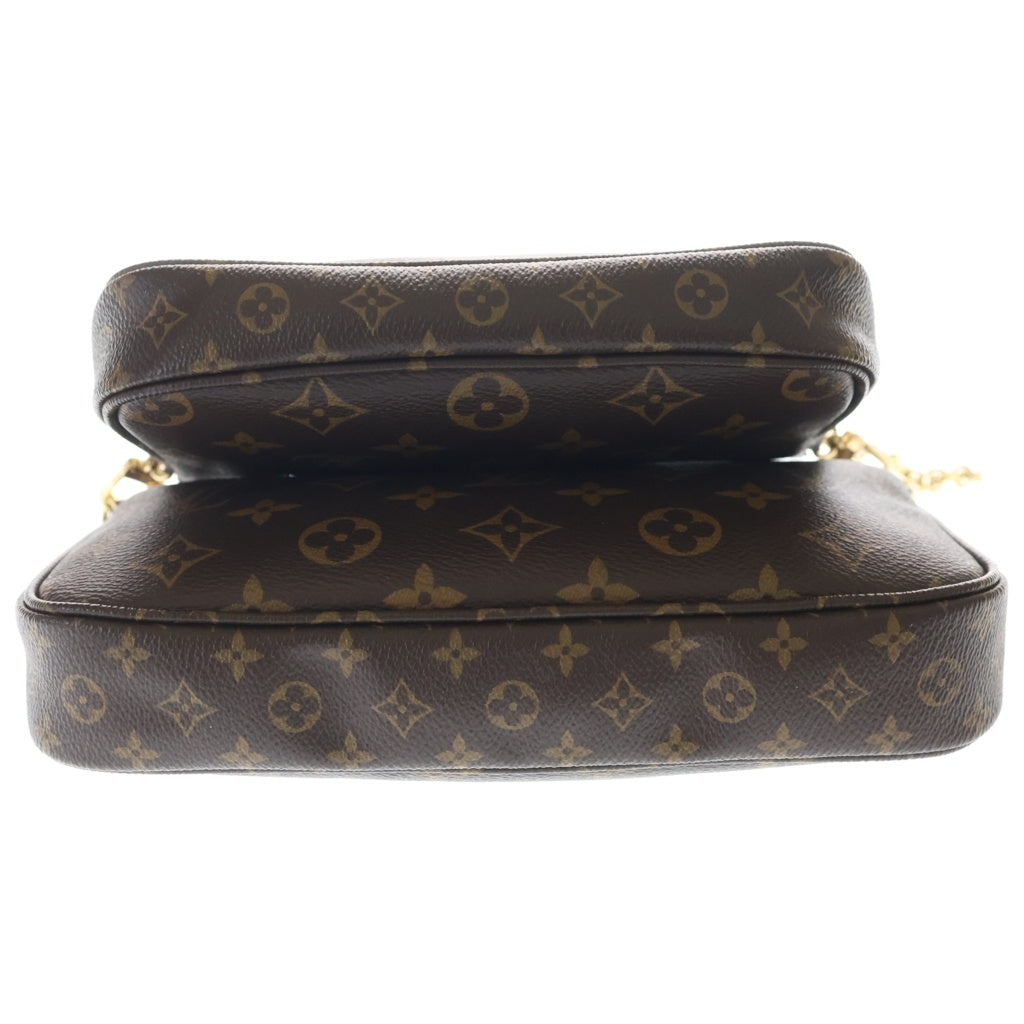 LOUIS VUITTON(ルイヴィトン) モノグラム ミュルティ ポシェットアクセソワール PVC レザー ショルダーバッグ ブラウン M44813