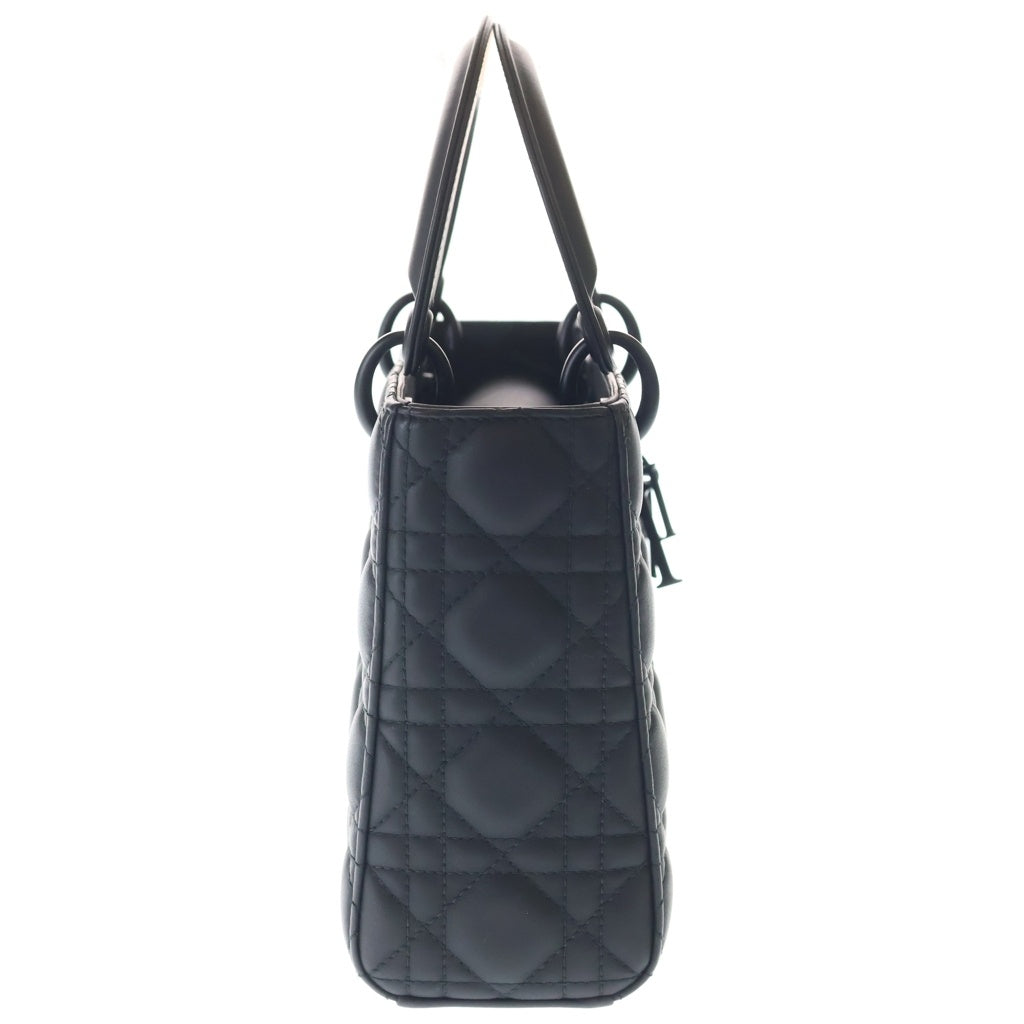 DIOR(ディオール) My ABCDior レディディオール スモール カナージュ ラムスキン ウルトラマット レザー 2WAY ハンド ショルダーバッグ ブラック レディース