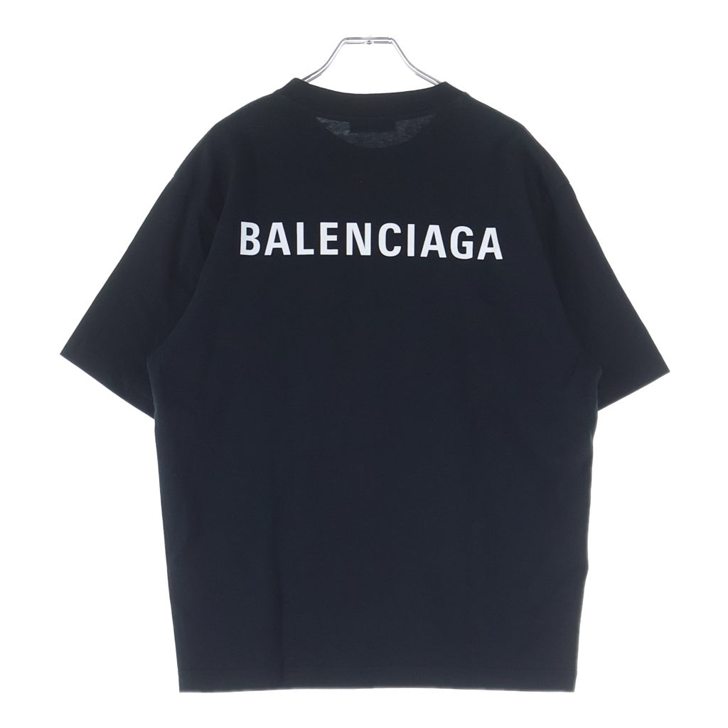 BALENCIAGA(バレンシアガ) 21SS UNISEX LOGO T-SHIRT ロゴプリント 半袖Tシャツ カットソー ブラック 612966 TIVG5