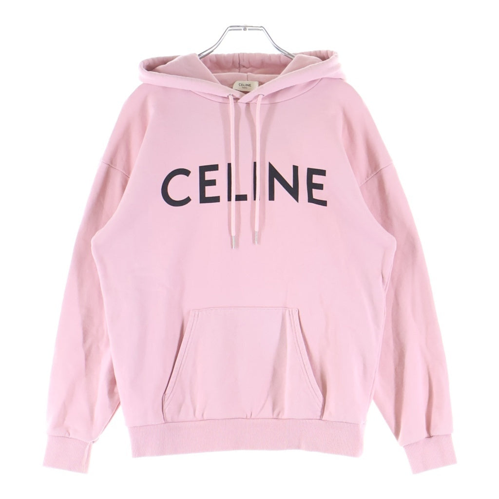 CELINE(セリーヌ) 21AW フロントロゴプリント プルオーバーパーカー フーディー ピンク 2Y369052H