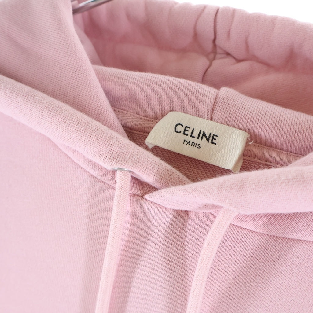 CELINE(セリーヌ) 21AW フロントロゴプリント プルオーバーパーカー フーディー ピンク 2Y369052H