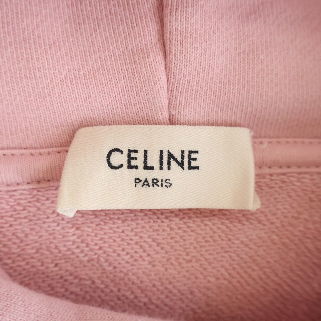 CELINE(セリーヌ) 21AW フロントロゴプリント プルオーバーパーカー フーディー ピンク 2Y369052H