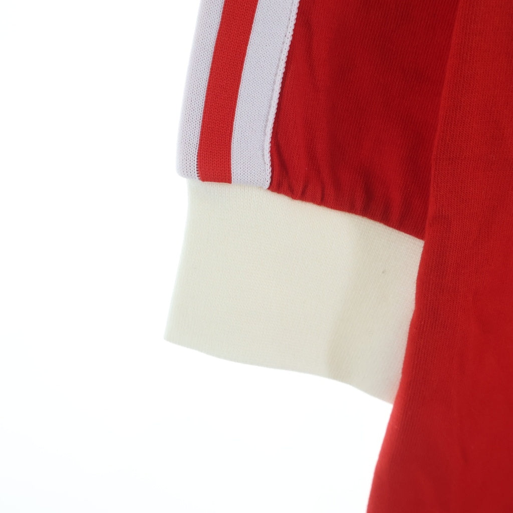 GUCCI(グッチ) ×adidas 22SS RED COTTON LONG SLEEVE TREFOIL DRESS アディダス 長袖コットンワンピース ドレス トレフォイル ロゴ レッド 693537 XJEBS レディース