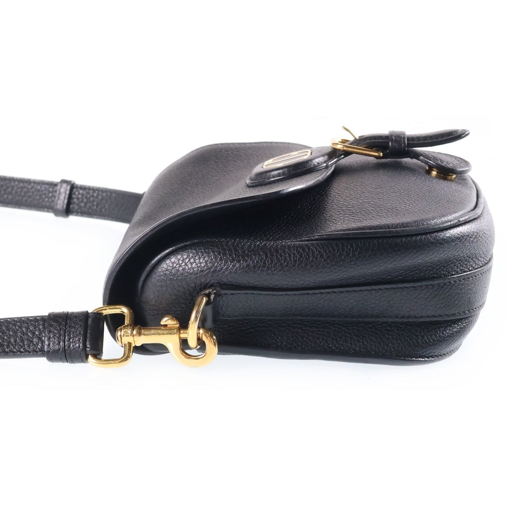 DIOR(ディオール) ボビー ミディアム レザー ゴールド金具 ショルダーバッグ ブラック レディース