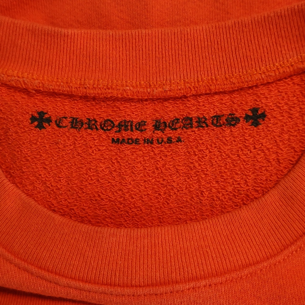 CHROME HEARTS(クロムハーツ) 23SS ×MATTY BOY SPARK THE HEART SWTSHRT マッティボーイ プロスパーク ザ ハート プリント コットン クルーネック スウェットトレーナー #L レッド レディース