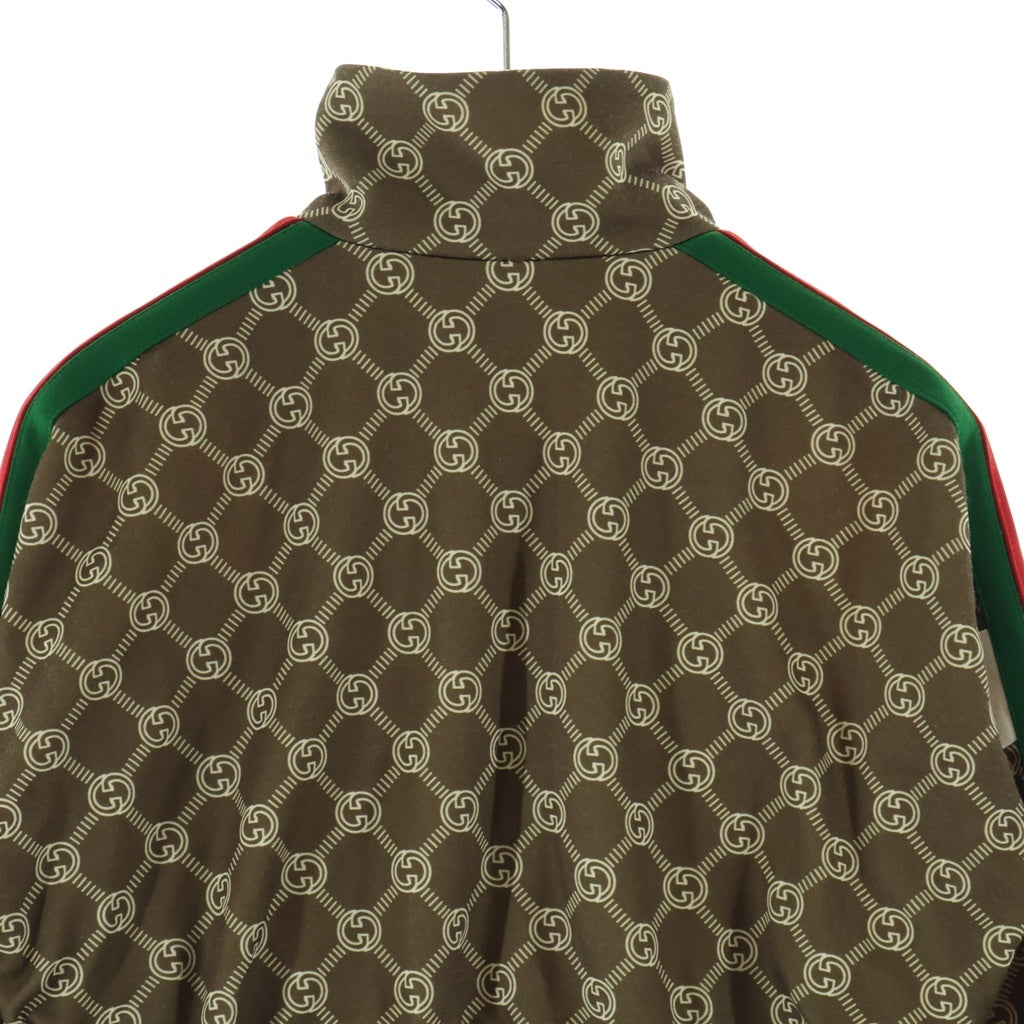 GUCCI(グッチ) インターロッキングG シェリーライン コットン ショート丈 ジップアップ トラックジャケット ブルゾン #XXS ブラウン 671495 レディース