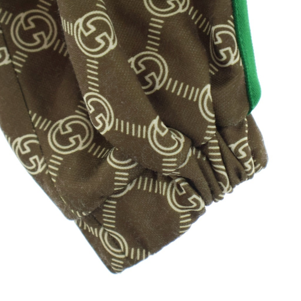 GUCCI(グッチ) インターロッキングG シェリーライン コットン ショート丈 ジップアップ トラックジャケット ブルゾン #XXS ブラウン 671495 レディース