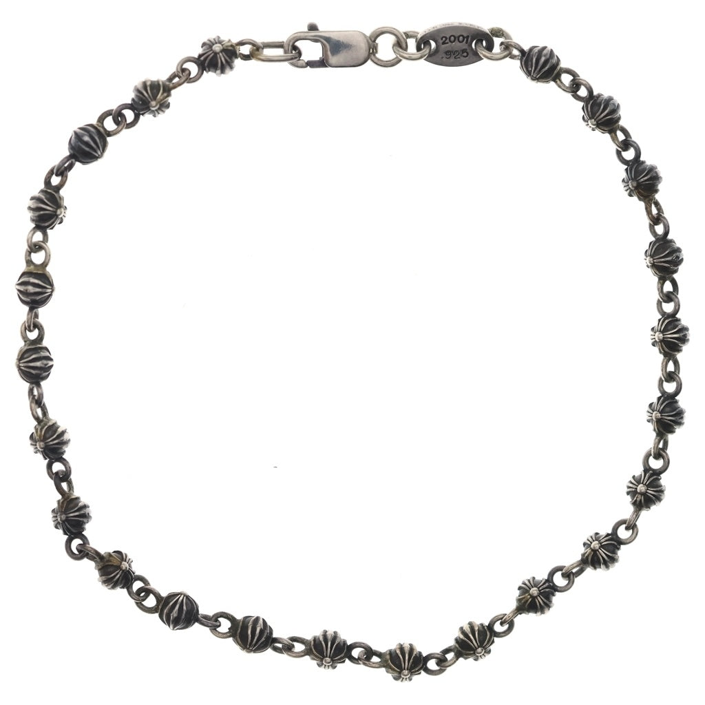 CHROME HEARTS(クロムハーツ) TINY CROSS BALL BEADED BRACELET タイニークロスボールブレスレット シルバー