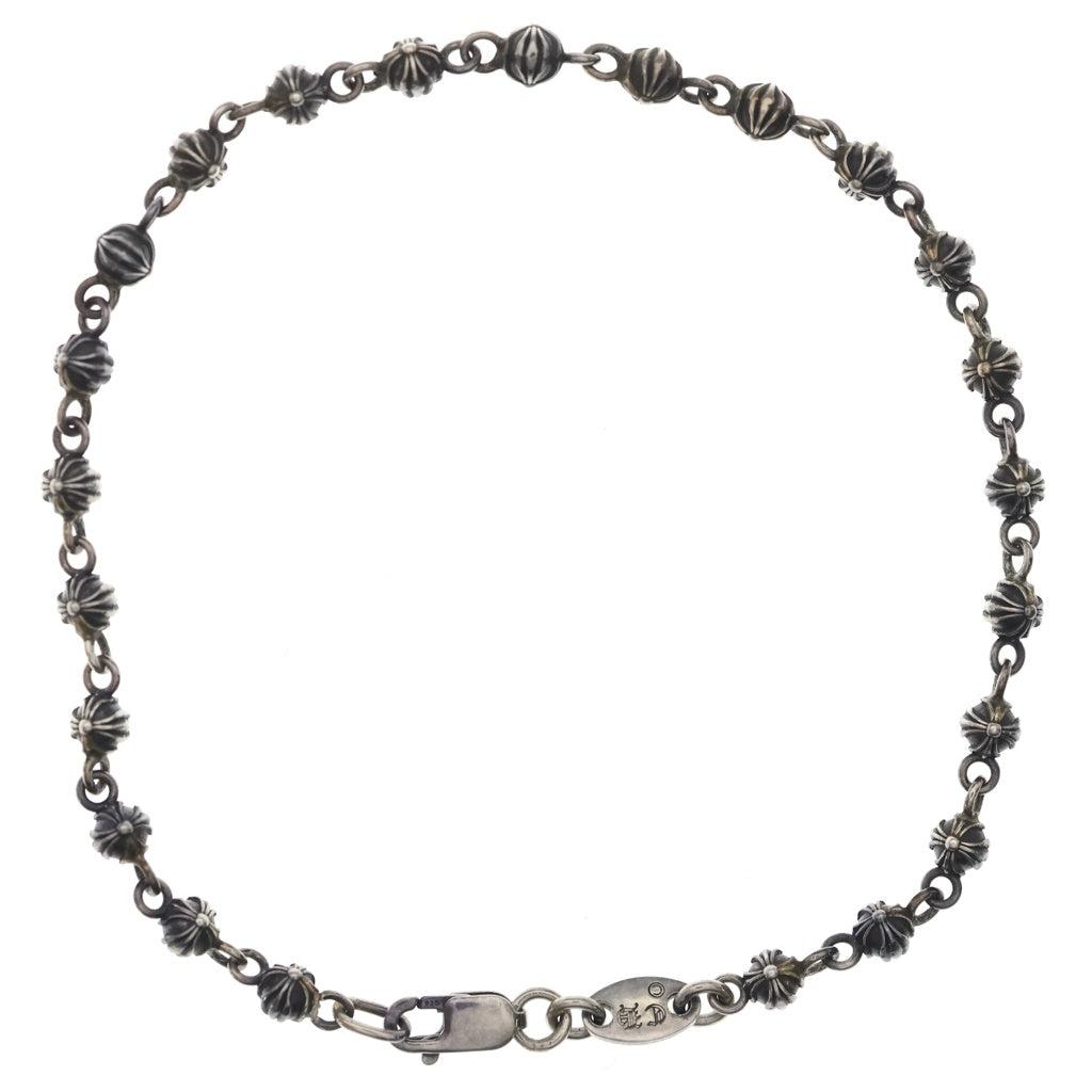 CHROME HEARTS(クロムハーツ) TINY CROSS BALL BEADED BRACELET タイニークロスボールブレスレット シルバー
