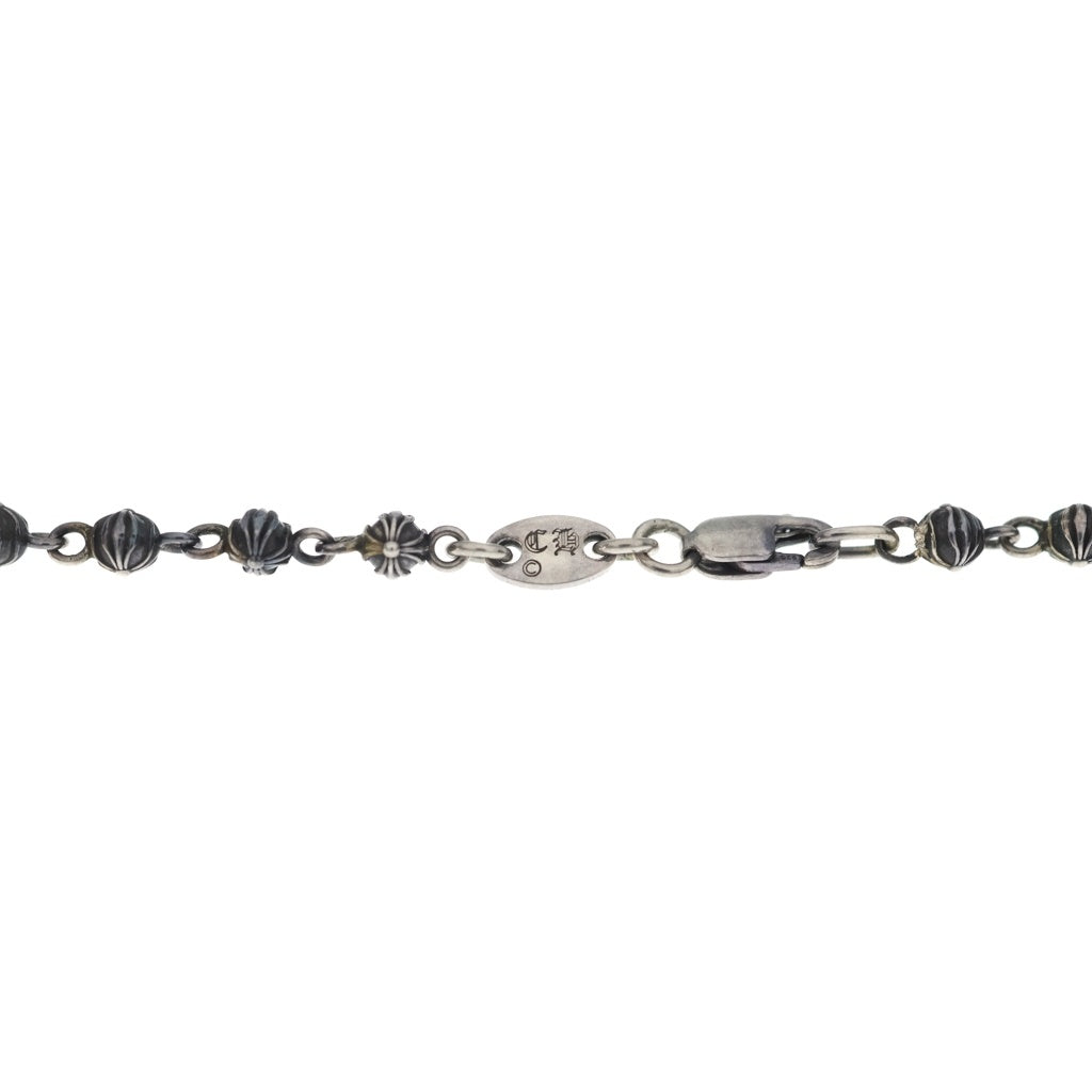 CHROME HEARTS(クロムハーツ) TINY CROSS BALL BEADED BRACELET タイニークロスボールブレスレット シルバー