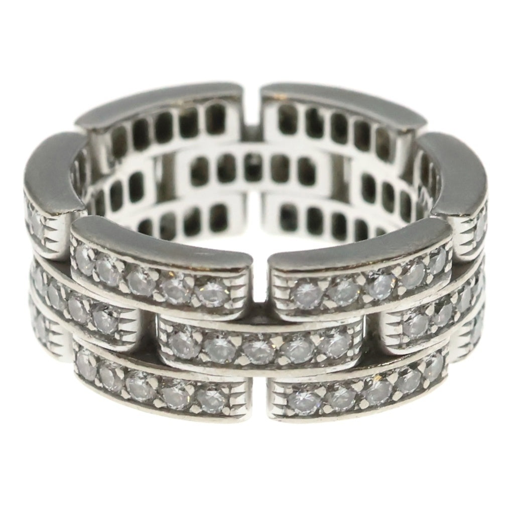 Cartier(カルティエ) マイヨンパンテール ダイヤモンド 3連 パヴェダイヤ Au750 K18WG リング 指輪 #53 ホワイトゴールド