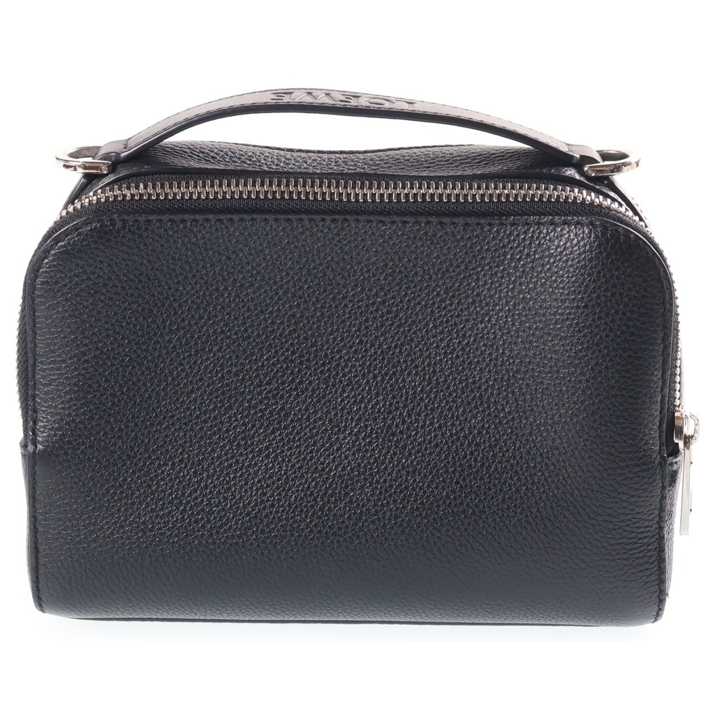 LOEWE(ロエベ) アナグラム カメラバッグ クロスボディバッグ ショルダーバッグ ブラック レザー シルバー金具 レディース