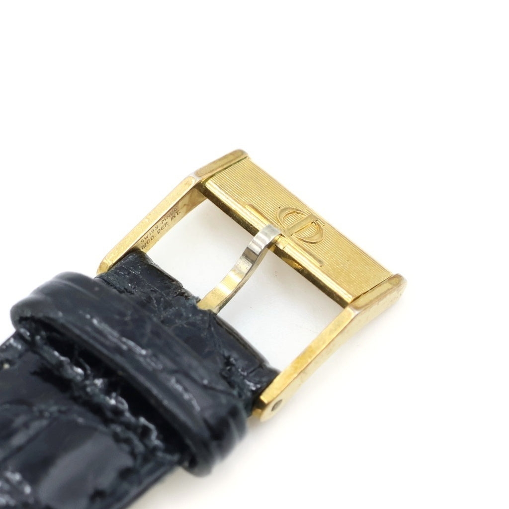 BAUME&MERCIER(ボームアンドメルシェ) レクタン サーモンピンク文字盤 YG×レザー/手巻き イエローゴールド ヴィンテージ 腕時計