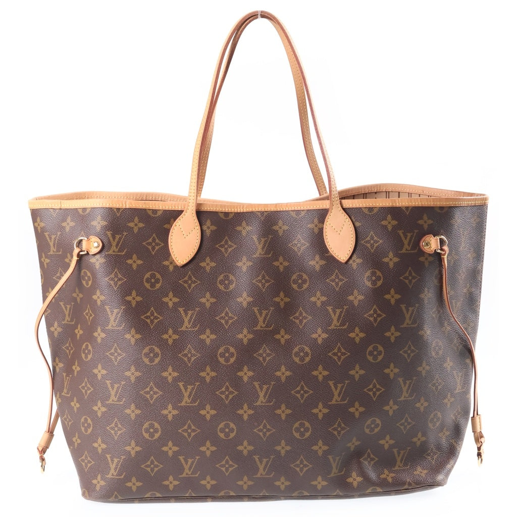 LOUIS VUITTON(ルイヴィトン) モノグラム ネヴァーフルGM トートバッグ ハンドバッグ ブラウン レザー×PVC M40157 ゴールド金具 レディース