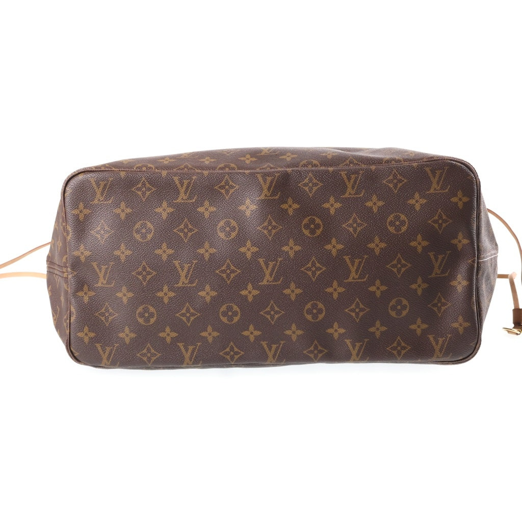 LOUIS VUITTON(ルイヴィトン) モノグラム ネヴァーフルGM トートバッグ ハンドバッグ ブラウン レザー×PVC M40157 ゴールド金具 レディース