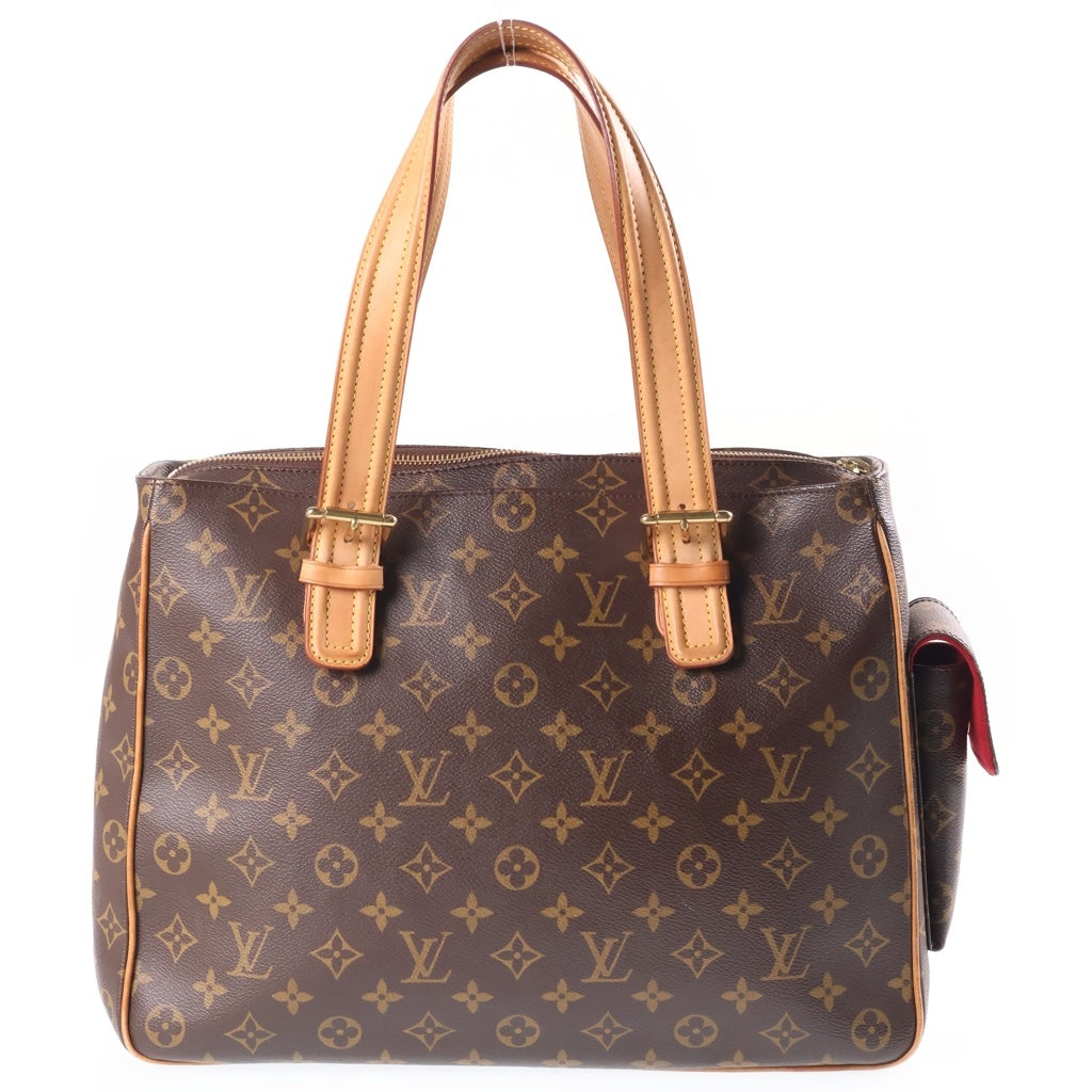 LOUIS VUITTON(ルイヴィトン) モノグラム ミュルティプリシテ ハンドバッグ ブラウン レザー×PVC M51162 ゴールド金具 レディース