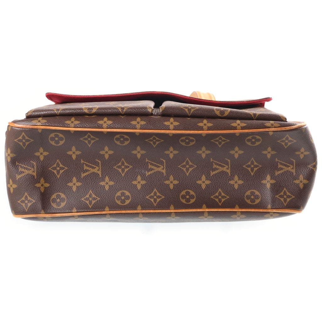 LOUIS VUITTON(ルイヴィトン) モノグラム ミュルティプリシテ ハンドバッグ ブラウン レザー×PVC M51162 ゴールド金具 レディース