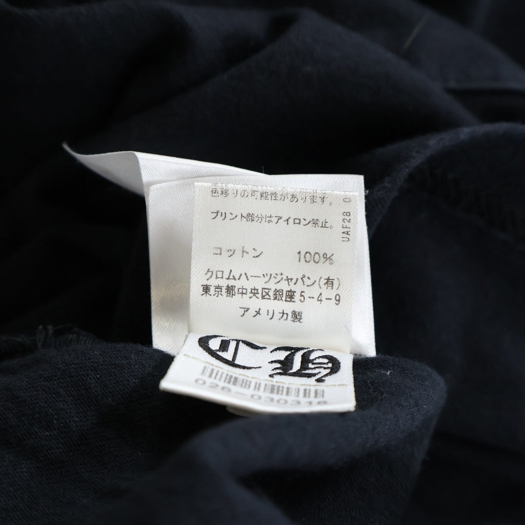 CHROME HEARTS(クロムハーツ) Neck Logo S/S Tee ネックロゴ 半袖プリントTシャツ カットソー コットン ブラック レディース