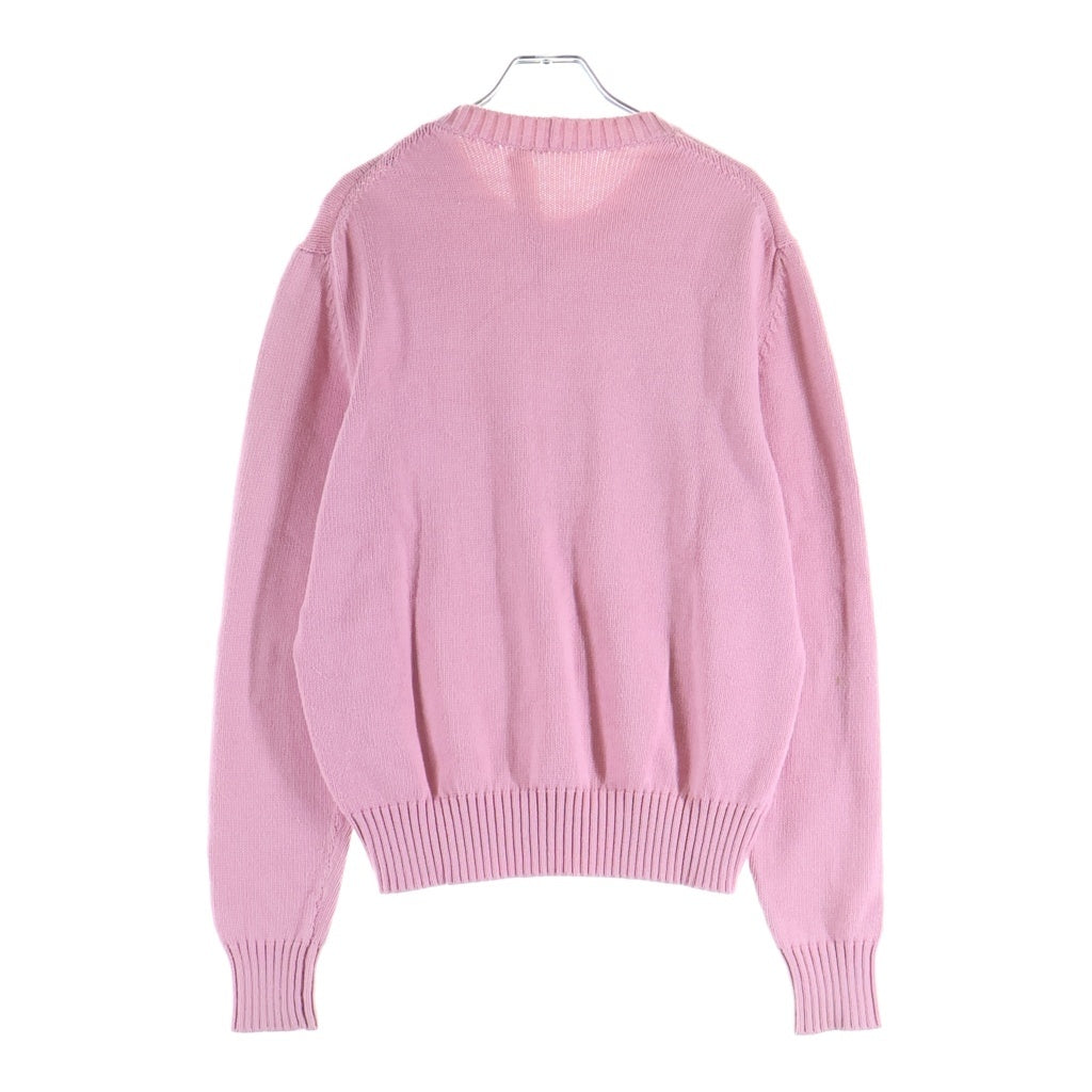 N21 numero ventuno(ヌメロ ヴェントゥーノ) Candy Embroidery Knit キャンディー 刺繍長袖ニット クルーネック コットン ナイロン ピンク P21EN2M レディース