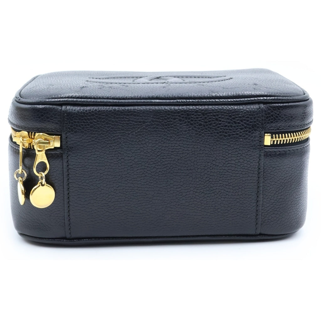CHANEL(シャネル) ココマーク 2way バニティバッグ ハンドバッグ ブラック キャビアスキン レディース
