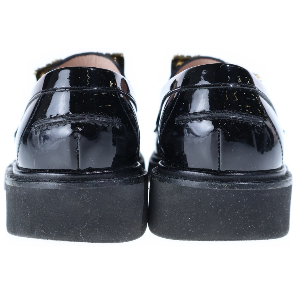 Roger Vivier(ロジェヴィヴィエ) ヴィヴ レンジャー パテントレザー ローファー シューズ 革靴 ストラスバックル ブラック RVW54825880D1PB999 レディース